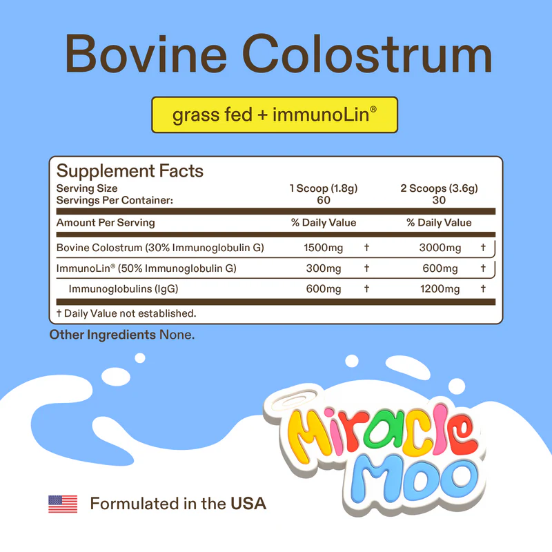 Miracle Moo Colostrum Unflavored (60 days)