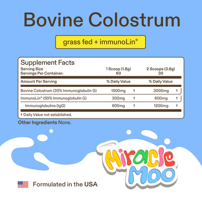 Miracle Moo Colostrum Unflavored (60 days)
